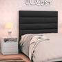 Imagem de Cabeceira Cama Box Solteiro 90cm Greta Suede Preto e 1 Mesa de Cabeceira Flex DM1 Branco - Mpozenato