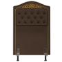 Imagem de Cabeceira Cama Box Solteiro 90cm Marcheli Suede Chocolate - FdECOR