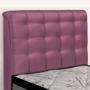 Imagem de Cabeceira Cama Box Solteiro Ciara 90cm Botonê com Frame Suede Rosa - Desk Design