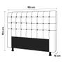 Imagem de Cabeceira Cama Box Solteiro Ciara 90cm Botonê com Frame Veludo Rosê - Desk Design