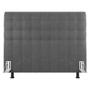 Imagem de Cabeceira Cama Box Solteiro Dahlia 90cm Com Frame Sintético Cinza - Desk Design