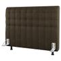 Imagem de Cabeceira Cama Box Solteiro Dahlia 90cm Com Frame Suede Marrom - Desk Design