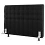 Imagem de Cabeceira Cama Box Solteiro Dahlia 90cm Com Frame Suede Preto - Desk Design