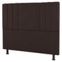 Imagem de Cabeceira Cama Box Solteiro Grace 90cm Suede Marrom - Abmaza