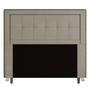 Imagem de Cabeceira Cama Box Solteiro Luxor 90cm com Tachas e Frame Suede Bege - Abmaza