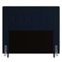 Imagem de Cabeceira Cama Box Solteiro Luxor 90cm com Tachas e Frame Veludo Azul Marinho - Abmaza