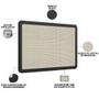 Imagem de Cabeceira Cama Box Solteiro Painel Com Telinha 90cm Moss A03 Nero - Lyam Decor
