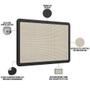 Imagem de Cabeceira Cama Box Solteiro Painel Com Telinha 90cm Moss A03 Nero - Lyam Decor