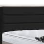 Imagem de Cabeceira Cama Casal Box Super King 195 cm Turim Suede Preto - DS Estofados