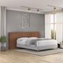 Imagem de Cabeceira Cama de Casal com Ripado 2,50 x 1,05 Carrara Freijo - ÉdeCasaMóveis