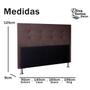 Imagem de Cabeceira Cama de Solteiro 90cm Estofada Quarto Box Com Pés Suede material sintético