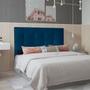 Imagem de Cabeceira Cama de Solteiro 90cm Estofada Quarto Box Com Pés Suede material sintético