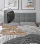 Imagem de Cabeceira Cama Estofada Para Cama de Casal Bia Requinte Luxo Wood Calipha Intense Classic 1,40 Cinza