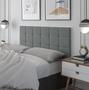 Imagem de Cabeceira Cama Estofada Para Cama de Casal Bia Requinte Luxo Wood Calipha Intense Classic 1,40 Cinza