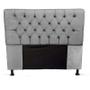 Imagem de Cabeceira Carla Capitone para Cama Box Casal 160 CM Suede Cinza