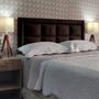 Imagem de Cabeceira Casal 140 Cama Box Diamond 2 H8 Módena Marrom Suede Com Pés RBL
