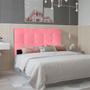 Imagem de Cabeceira Casal 140cm Cama Box Estofada Quarto Com Pés Inclusos
