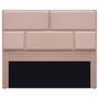 Imagem de Cabeceira Casal Brick P02 140 cm para cama Box Suede - ADJ Decor