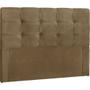 Imagem de Cabeceira casal clean 140cm suede marrom taupe