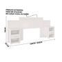 Imagem de Cabeceira Casal E Queen Size Com 02 Mesa De Cabeceira Branco Dinamarca Fênix