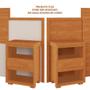 Imagem de Cabeceira Casal E Queen Size Com 02 Mesa De Cabeceira Nature Off White Flex Dinamarca Fênix