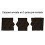 Imagem de Cabeceira Casal Estofada Painel Suspensa Capitonê Suede 140cm x 55cm Marrom