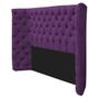 Imagem de Cabeceira Casal Everest P02 140 cm para cama Box Suede Roxo - Amarena Móveis