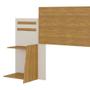 Imagem de Cabeceira Casal Extensível MDF com Nichos Laterais Nature Off White