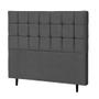 Imagem de Cabeceira Casal Parma 140cm Para Cama Box Suede Cinza - DS Estofados