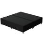 Imagem de Cabeceira com Base Cama Box Casal Queen 158x198 Hit ID5 Corano Preto/Linho Cru - Mpozenato