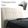 Imagem de Cabeceira com baú Itália Cama Box Queen 160 cm Suede Amassado Bege - JS Móveis