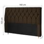 Imagem de Cabeceira com Calçadeira Baú Istambul para Cama Box Queen de 160 cm Chocolate