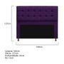 Imagem de Cabeceira Copenhague 140 cm Casal Suede Roxo - Doce Sonho Móveis