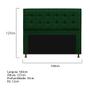 Imagem de Cabeceira Copenhague 140 cm Casal Suede Verde - ADJ Decor