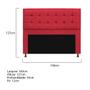 Imagem de Cabeceira Copenhague 140 cm Casal Suede Vermelho AM Decor