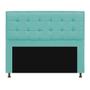 Imagem de Cabeceira Copenhague 195 cm King Size Suede Azul Tiffany - ADJ Decor