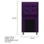 Imagem de Cabeceira Copenhague 90 cm Solteiro Suede Roxo - Doce Sonho Móveis