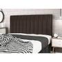Imagem de Cabeceira Corolla Marrom Estofada para Cama Box Casal 144Cm Quarto Luxo - CasaLar Decor