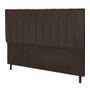 Imagem de Cabeceira Corolla Marrom Estofada para Cama Box Casal 144Cm Quarto Luxo - CasaLar Decor