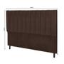 Imagem de Cabeceira Corolla Marrom Estofada para Cama Box Casal 144Cm Quarto Luxo - CasaLar Decor