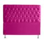 Imagem de Cabeceira De Cama Box Bella King 195 cm Suede Botão Cristal Rosa Pink Ec Móveis