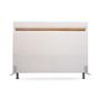 Imagem de Cabeceira de Cama Box Casal 138 cm Austi Larhome Tecido Suede Veludo Bege.