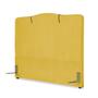 Imagem de Cabeceira de Cama Box Casal 138 cm Moscou Inspire House Suede Veludo Amarelo