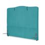 Imagem de Cabeceira de Cama Box Casal 138 cm Moscou Larhome Suede Veludo Azul