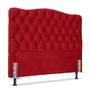 Imagem de Cabeceira de Cama Box Casal 138cm Larhome Dunas Suede Veludo Vermelho