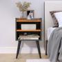 Imagem de Cabeceira de Cama Box Casal com Mesa Cabeceira Compacta para Quarto