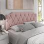 Imagem de Cabeceira de Cama Box Casal Suede Rose Nicole