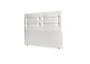 Imagem de Cabeceira De Cama Box Isa Casal 140cm X 106cm Couro Branco Mz Decor