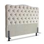 Imagem de Cabeceira de Cama Box Queen 158 cm Dunas Larhome Suede Veludo Bege.