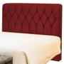 Imagem de Cabeceira de Cama Box Queen 160 cm Capitone Istambul Dobuê  - Vermelho